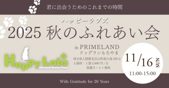 ハピラブ2025秋のふれあい会のご案内